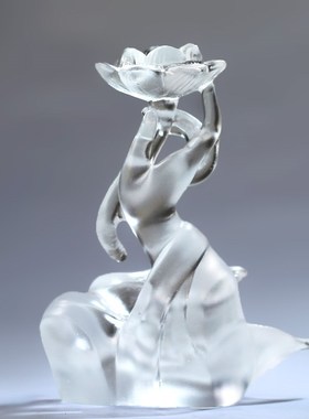 琉璃佛手烛台香座莲花香插摆件居家客厅摆放茶室茶座装饰香塔香座