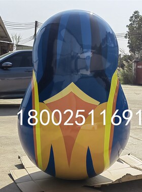 室外互动玻璃钢不倒翁表情包公仔模型定制创意彩鸡雕塑落地大摆件