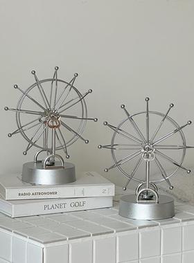 创意摩天轮永动仪地球仪桌面摆件客厅玄关书房办公室家居好物礼物