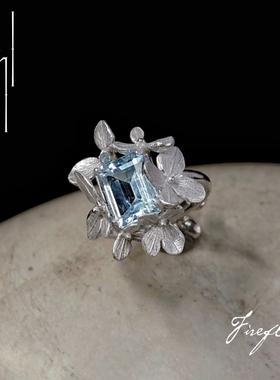 Fireflies无尽夏宝石戒指海蓝宝