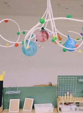 幼儿园春日主题pvc管吊饰环创婚庆道具美工区创意材料小清新装饰