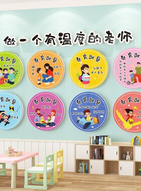 教育是什么主题文化墙面装饰画幼儿园托管班走廊环创布置材料成品