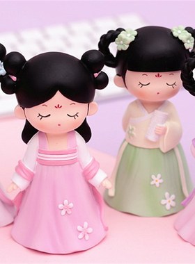 汉服女孩摆件创意可爱 少女心装饰玩偶摆件古装 女生日礼物小摆饰