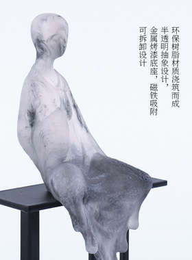 新中式禅意摆件客厅玄关柜人物佛像工艺品书房茶室样板房装饰摆设