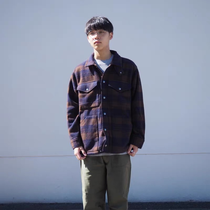 日系紫标Wool Field CPO Jacket 复古羊毛呢厚款宽松夹克 - 图2