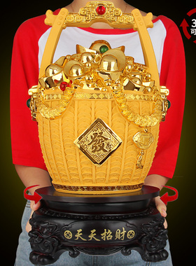 聚宝盆金元宝业乔迁天天招财进宝工艺礼品客厅装饰吉祥物