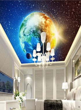 星空顶宿舍墙纸自粘宇宙壁画纸壁纸卧室防潮夜光背景墙防水墙