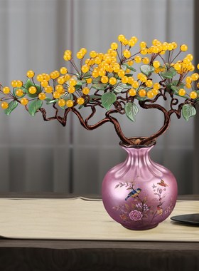 天然玉石水晶树玉雕客厅家居饰品玉器工艺品电视柜摆设现代