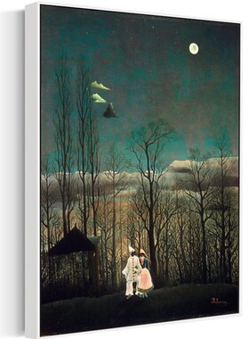 狂欢之夜 亨利卢梭 印刷喷绘仿制油画风景画客厅玄关挂画饰画