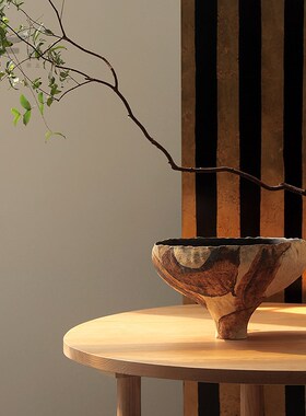 形上冯哲元瓶中古侘寂风手绘艺术大器民宿茶空间