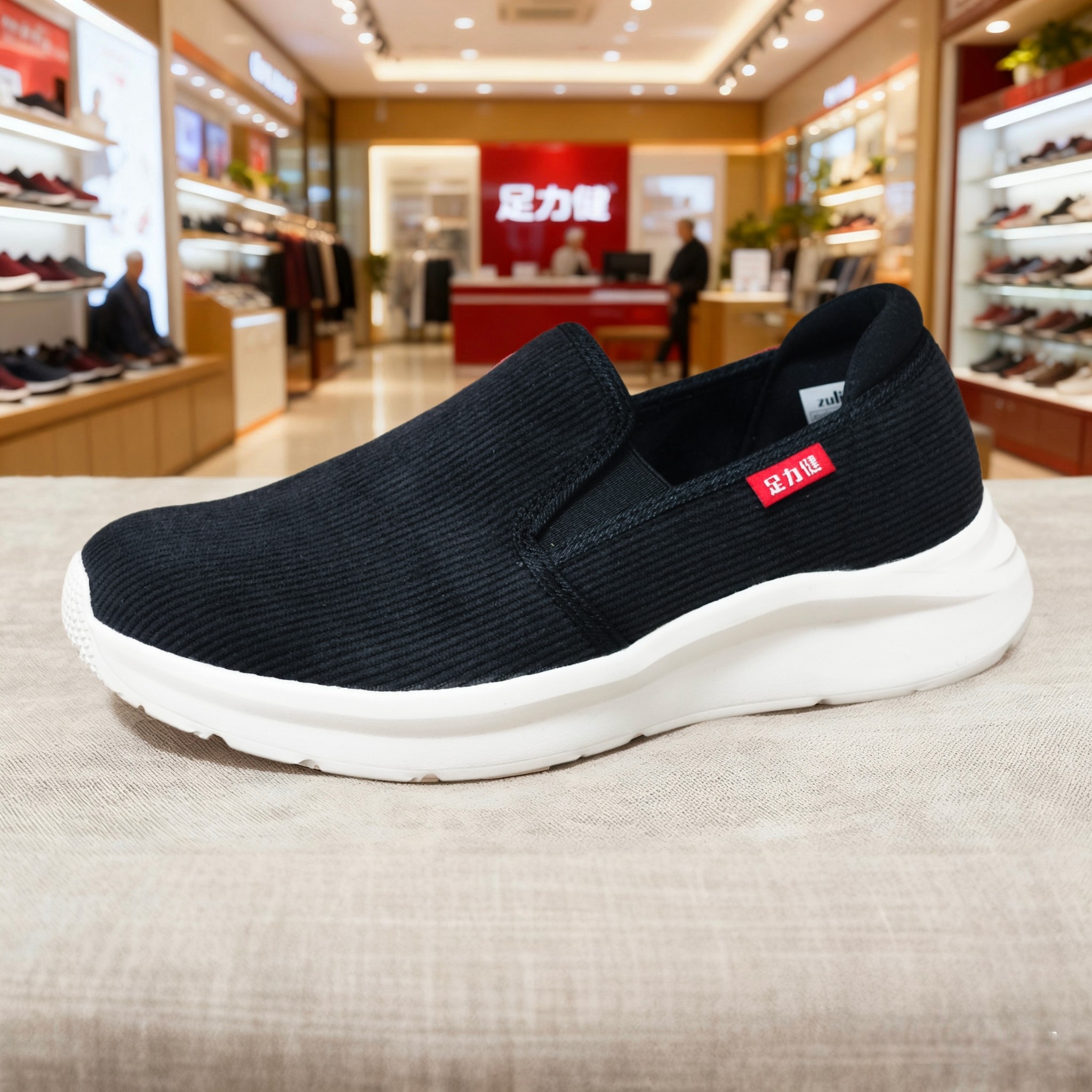 足力健老人鞋秋冬款薄绒健步鞋软底防滑轻便舒适加绒老北京布鞋,淘宝优惠券,粉丝福利购,淘宝优惠卷