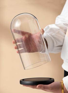 永生花玻璃罩标本手办人偶应援棒凤冠拼装模型透明展示盒家居摆件