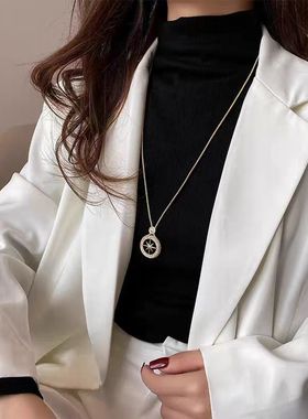 八芒星项链轻奢小众设计锁骨链女时尚气质高级感毛衣链中长款双层