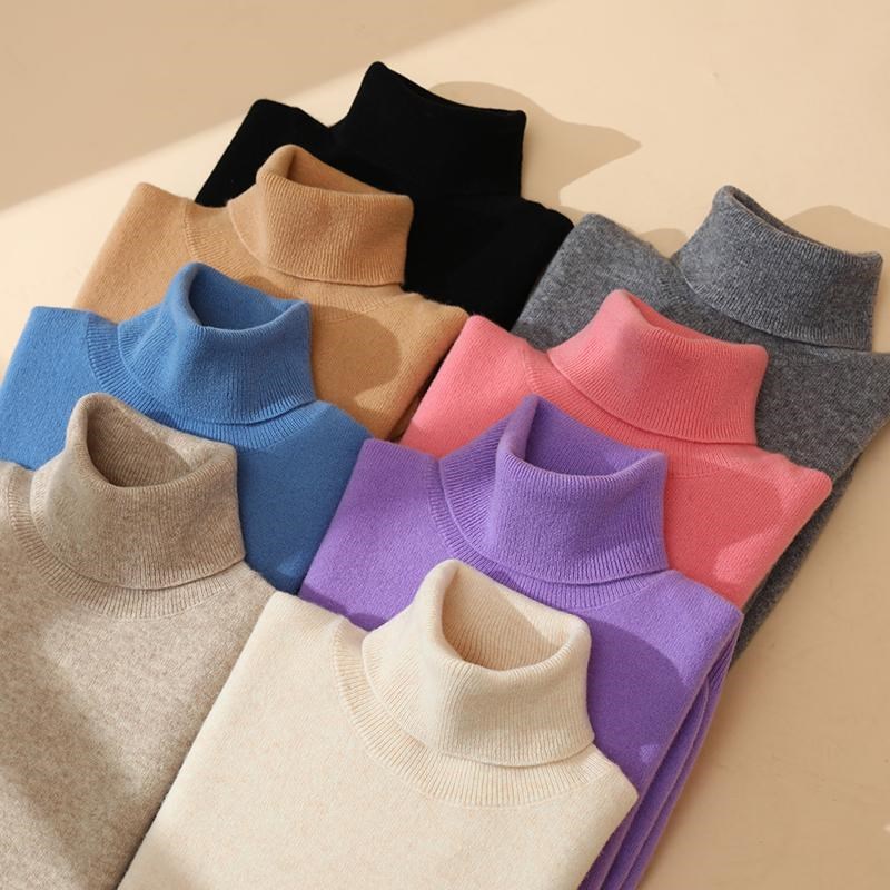 儿童高领羊毛衫女童装男童套头毛衣中大童宝宝加厚针织打底衫秋冬 - 图1