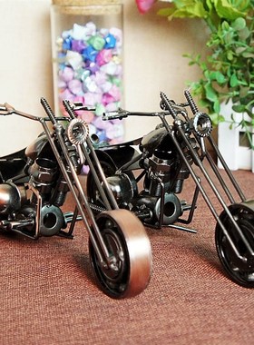 金属摩托车模型总汇精致家居装饰品个性办公摆件礼物中多款可选