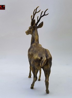 纯铜梅花鹿摆件铜鹿福禄富贵一路发财高升工艺品家居摆件礼品