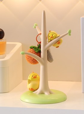 入户玄关钥匙收纳摆件创意鸭子置物架客厅家居鞋柜装饰品乔迁礼物