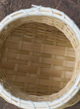 加厚采茶竹篓摘茶叶篓子竹编制品采茶叶的篮子儿童小背篓鱼篓