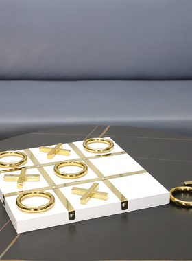 创意金属棋盘装饰样板间家居玄关客厅电视柜工艺礼品摆饰