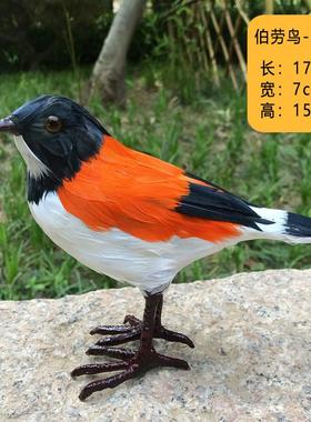 仿真鸟类动物标本黄鹂绿鸠啄木鸟伯劳鸟麻雀挂燕羽毛鸟类装饰摆件