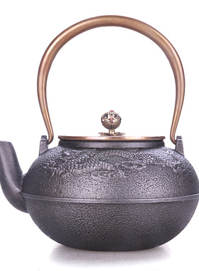 售楼处博古架软装饰品铁壶样板房手工铸铁茶壶生铁提梁壶