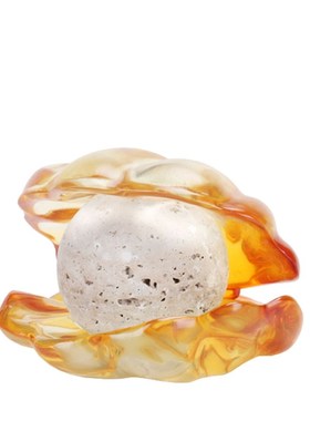 现代简单的对称自然石灰华装饰品酒店民宿模型房客厅大理石软家具