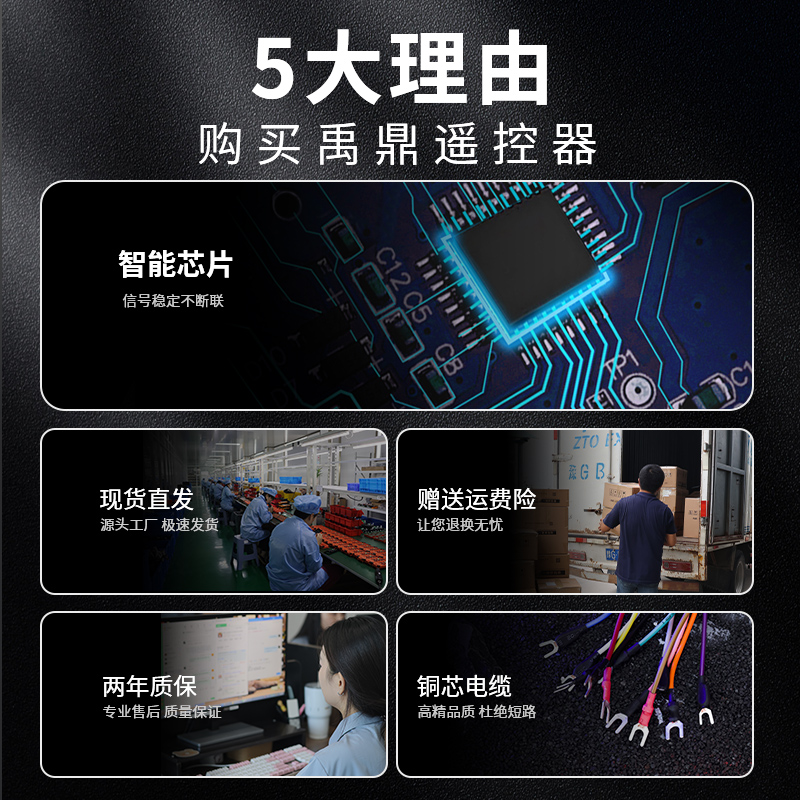 禹鼎三防型工业无线遥控器YU-2行车吊机电动葫芦起重机天车遥控器 - 图2