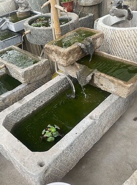 猪槽老石槽鱼缸马槽牛槽老式石磨阳台流水景观庭院流水