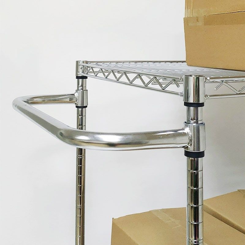 三层工具车不锈钢色周转置物架小推车搬运车移动分拣车拉货手推车,淘宝优惠券,粉丝福利购,淘宝优惠卷