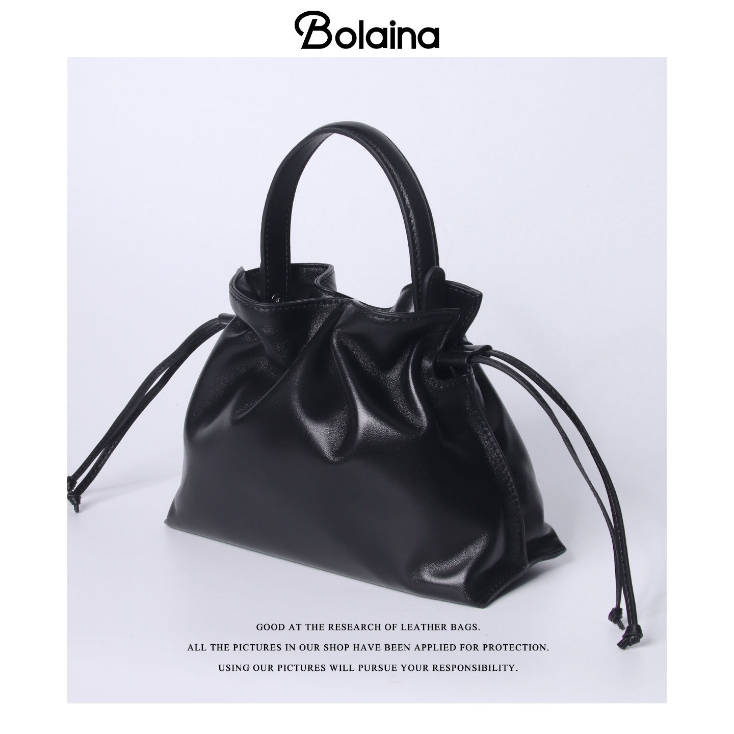 铂莱娜Bolainahobo包头层羊皮抽绳云朵包福袋包百搭手提斜挎包,淘宝优惠券,粉丝福利购,淘宝优惠卷