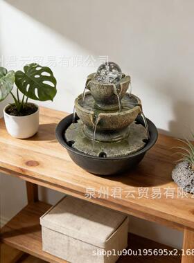 八方来财风水球 招财轮循环水喷泉 开业乔迁 旺宅入户 流水摆件