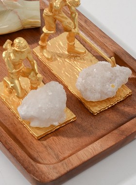 oakliving天然水晶矿石家用桌面茶几摆件装饰轻奢玩具创意工艺品