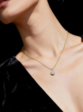 力量钻石自由系列18K金项链培育钻石