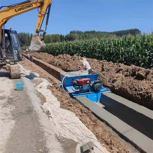 自走土式水渠成型机农354灌溉公路边沟田水渠滑机 混凝模水渠成型 - 图1