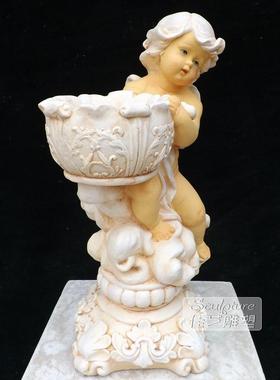 欧式绿复古摆设家居园庭院工艺品浮雕多肉小瓶