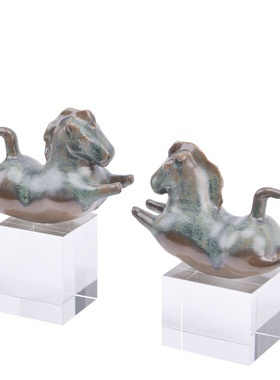 新动物马造型样板间售楼处客厅书房装饰品摆设