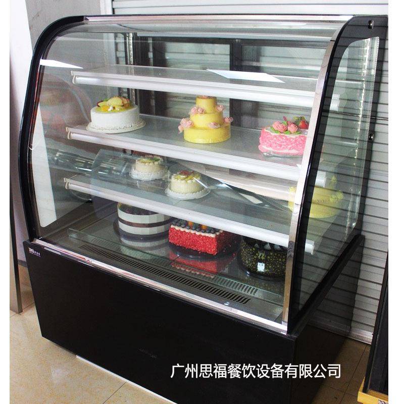 商用立式三层弧形蛋糕冷藏柜1.2/1.5/1.8米大理石甜品糕点保鲜柜 - 图2