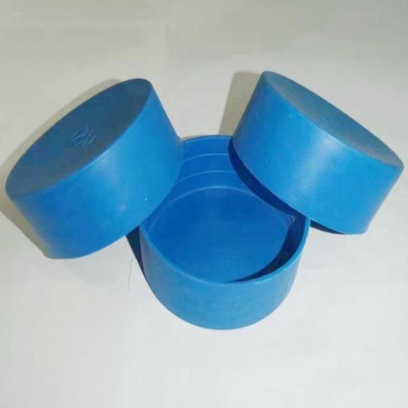 外扣式塑料管帽钢管保护帽堵盖圆形防尘盖盖帽蓝色螺纹堵头 - 图0