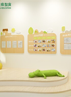 幼儿园教师风采展示墙每周食谱园务公告收费栏家园系栏环创饰