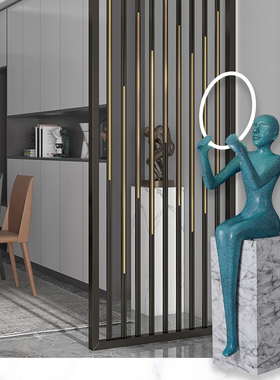 抽象物抱球售楼处体商场酒店客厅形雕塑艺术坐姿落地灯