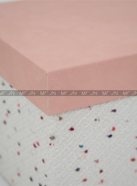 OON慕空间样板房衣帽间收纳盒摆件粉色盖方盒软装饰品摆设道具