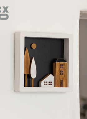 小屋造型饰画客厅卧室挂画创意饰品