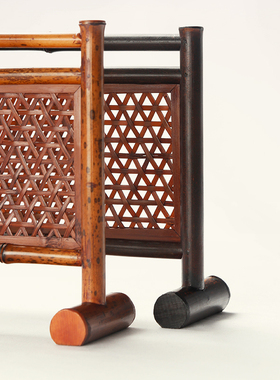 茶艺表演竹制茶道装饰摄影背景竹编屏风老竹围栏