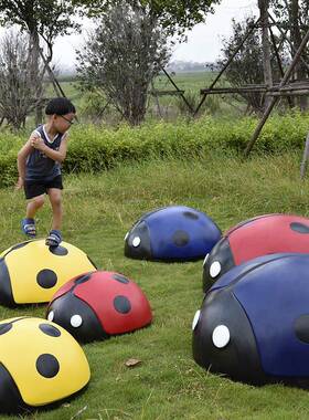 彷真七星瓢虫雕塑园林景观社区草坪井盖遮挡装饰幼儿园甲壳虫摆件