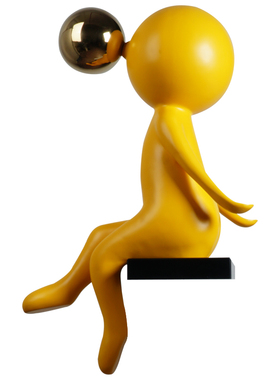 吹泡泡卡通抽象雕塑物工艺品现代样板房酒店装饰艺术品