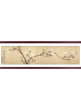 新白玉兰图国画卧室床头挂画百图鸟客厅沙发背景墙装饰画