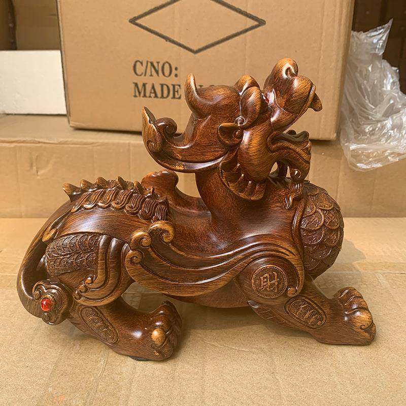招财运财貔貅仿檀木雕刻风水摆件工艺品玄关客厅摆设风景区纪念品,淘宝优惠券,粉丝福利购,淘宝优惠卷