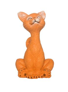 新品蹲坐猫动物雕像树脂工艺品摆件三只坐猫花家居园装饰摆件