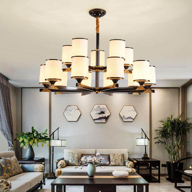 新中式全铜吊灯客厅灯中国风大气复式楼别墅大大吊灯创意餐厅灯具,淘宝优惠券,粉丝福利购,淘宝优惠卷