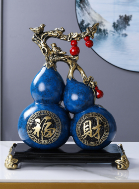 创意招财葫芦酒柜办公室装饰品客厅玄关电视柜工艺品乔迁礼品